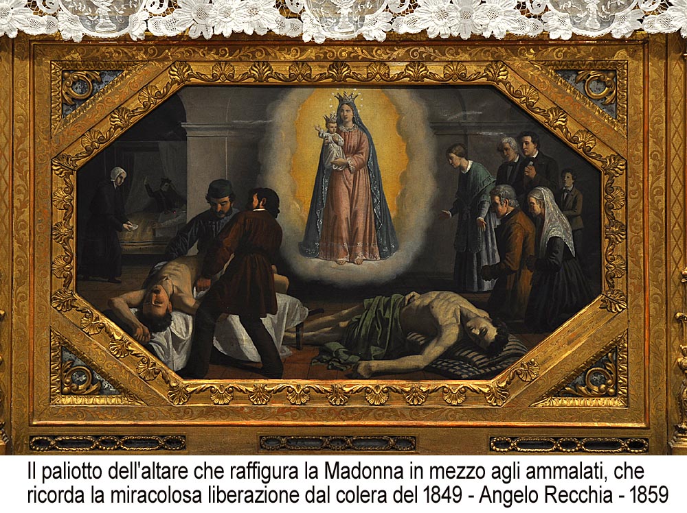Opera che rappresenta la Madonna che ha liberato dal Colera F paliotto 31